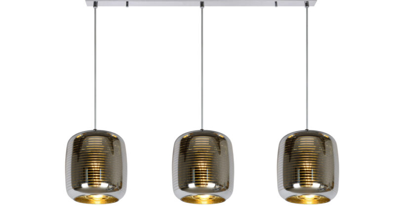 Foto Lucide ERYN - Hanglamp - 3xE27 - Chroom
