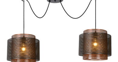 Foto Lucide ORRIN - Hanglamp - 2xE27 - Zwart