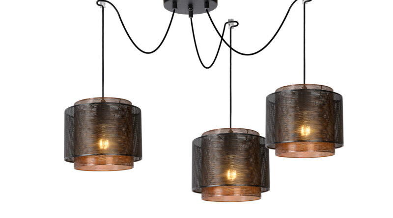 Foto Lucide ORRIN - Hanglamp - 25 cm - 3xE27 - Zwart