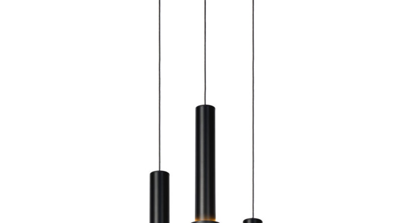 Foto Lucide MARGARY - Hanglamp - 28 cm - LED Dimb. - 3x4W 2700K - Zwart