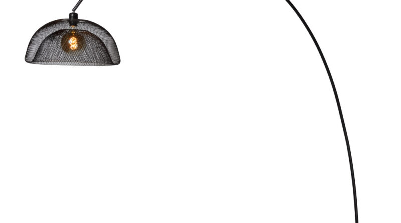 Foto Lucide MESH - Vloerlamp - 1xE27 - Zwart