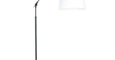 Foto Steinhauer Vloerlamp prestige chic 8183zw zwart kap effen wit