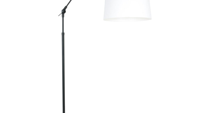 Foto Steinhauer Vloerlamp prestige chic 8183zw zwart kap effen wit