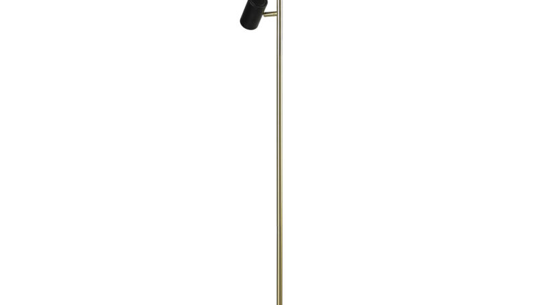 Foto Highlight Vloerlamp Burgos 2 lichts H 142 cm zwart goud