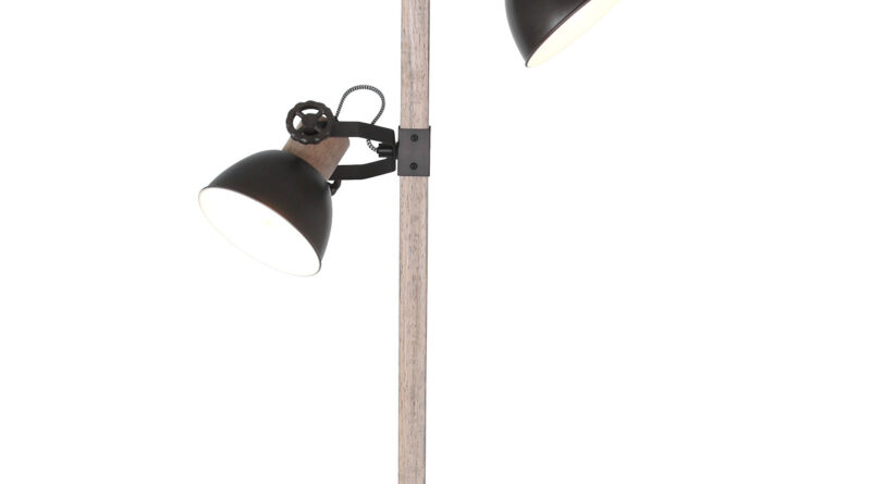 Foto Mexlite Vloerlamp mexlite gearwood 2666a gun metal
