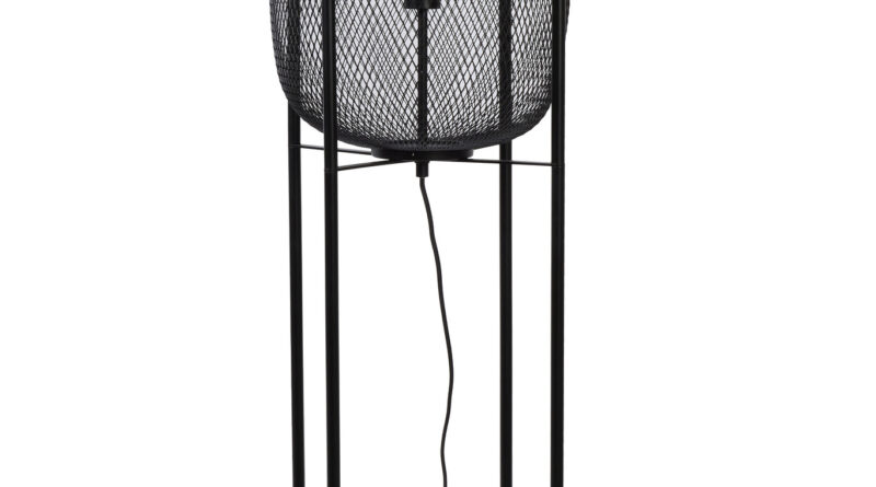 Foto Lucide MESH - Vloerlamp - 35 cm - 1xE27 - Zwart