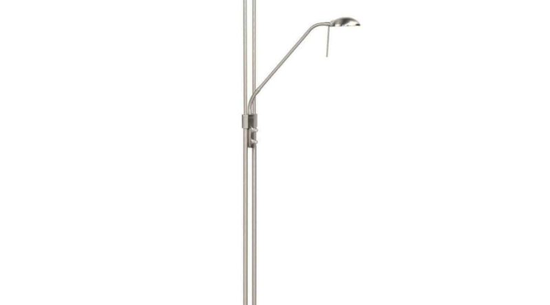 Foto Highlight Vloerlamp New Luna H 180 cm 24 + 5 Watt mat chroom