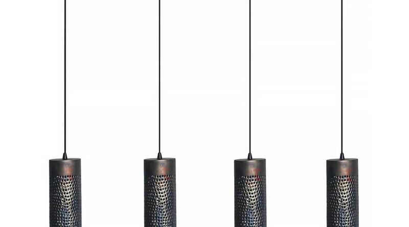 Foto Freelight Hanglamp Forato 4 lichts L 120 cm bruin zwart