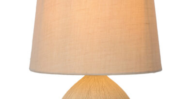 Foto Lucide RAMZI - Tafellamp - 18 cm - 1xE14 - Beige