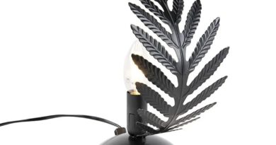Foto Ylumen Tafellamp Palm 1 blad H 24 cm zwart