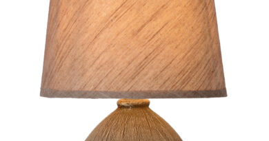 Foto Lucide RAMZI - Tafellamp - 18 cm - 1xE14 - Bruin