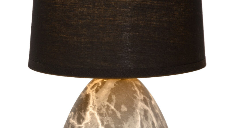 Foto Lucide MARMO - Tafellamp - 16 cm - 1xE14 - Zwart