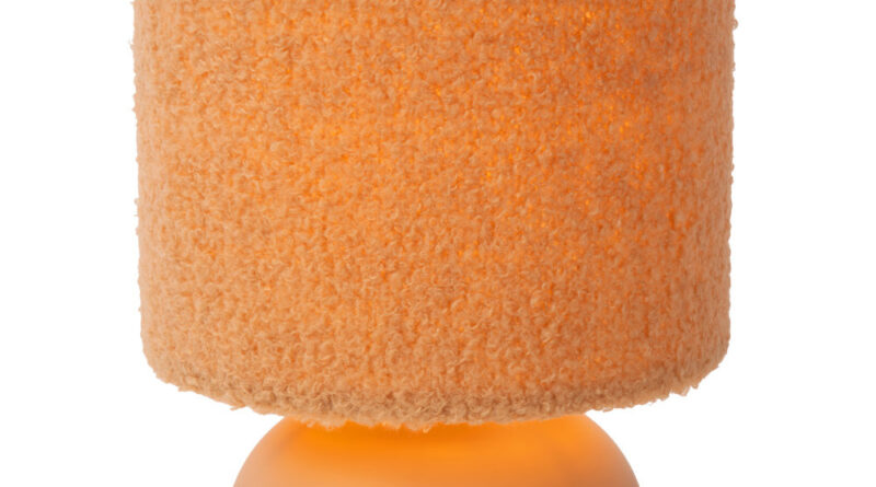 Foto Lucide WOOLLY - Tafellamp - 16 cm - 1xE14 - Okergeel