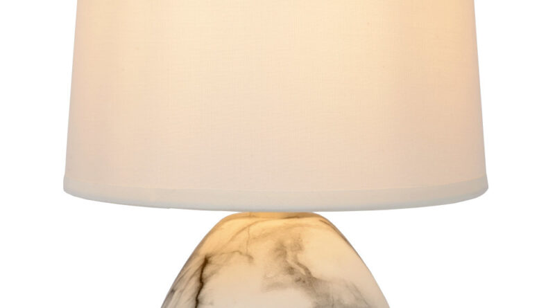 Foto Lucide MARMO - Tafellamp - 16 cm - 1xE14 - Wit