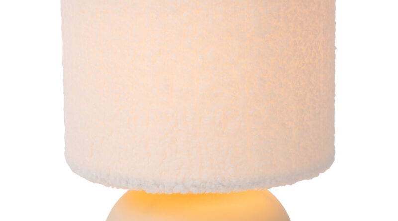 Foto Lucide WOOLLY - Tafellamp - 16 cm - 1xE14 - Beige