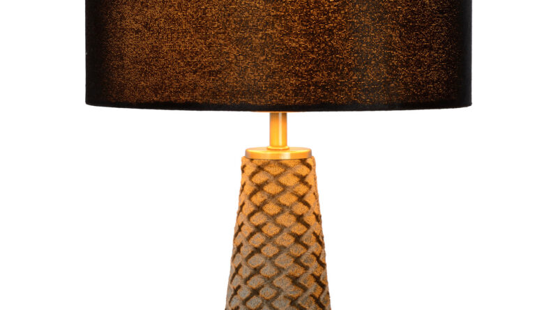 Foto Lucide EXTRAVAGANZA VELVET - Tafellamp - 25 cm - 1xE27 - Zwart