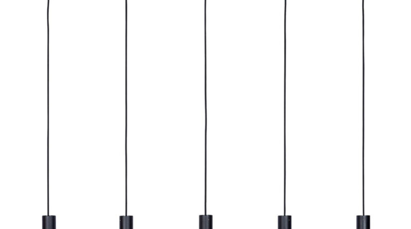 Foto ZTaHL Hanglamp Salerno 5 lichts L 120 cm zwart