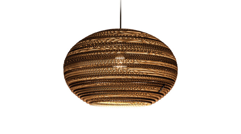 Foto Think Paper Hanglamp Lazy 440 44 cm bruin