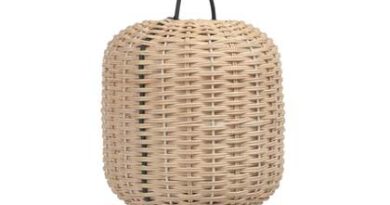 Foto Kave Home - Lumisa kleine tafellamp in rotan met natuurlijke afwerking