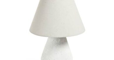 Foto Kave Home - Noara tafellamp in magnesium met witte afwerking
