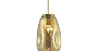 Foto Leitmotiv - Hanglamp Blown Glass - Messing - 22x33cm