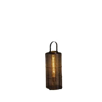 Foto LT-Luce Vloerlamp Reach Zwart Nikkel 43cm Hoog