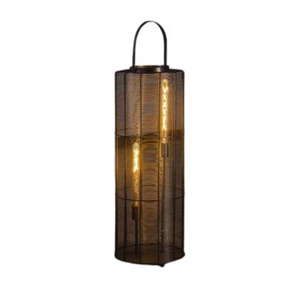 Foto LT-Luce Vloerlamp Reach Zwart Nikkel 81cm Hoog