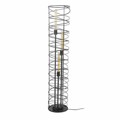 Foto LT-Luce Vloerlamp Spiraal Cilinder Charoal 140cm