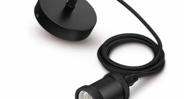 Foto Philips koord hanglamp E27 zwart
