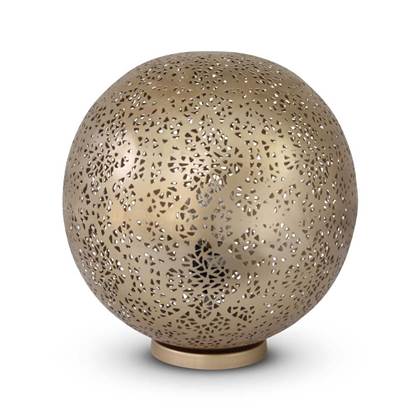 Foto Safaary - Marokkaanse Tafellamp Goud Almedina  30 x 30cm