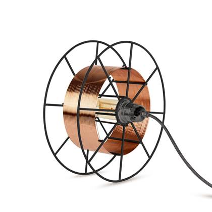 Foto Tolhuijs SPOOL vloerlamp zwart Deluxe koper