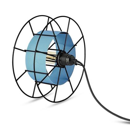 Foto Tolhuijs vloerlamp SPOOL zwart met blauwe Skin