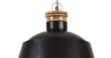 Foto vidaXL Hanglamp industrieel E27 32 cm zwart