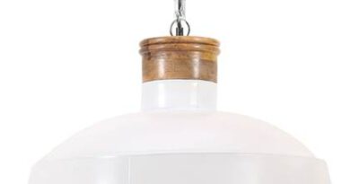 Foto vidaXL Hanglamp industrieel E27 58 cm wit