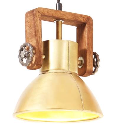 Foto vidaXL Hanglamp industrieel rond 25 W E27 19 cm messingkleurig