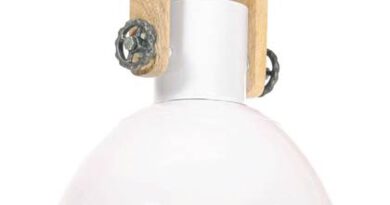 Foto vidaXL Hanglamp industrieel rond 25 W E27 30 cm wit