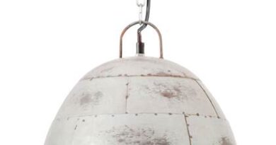 Foto vidaXL Hanglamp industrieel vintage rond 25 W E27 31 cm zilverkleurig