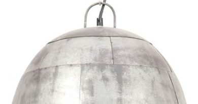 Foto vidaXL Hanglamp industrieel vintage rond 25 W E27 41 cm zilverkleurig