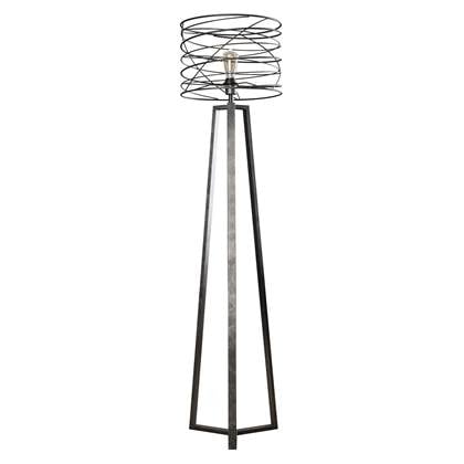 Foto Vloerlamp 40 Curl - Metaal Statief - Grijs - Industrieel