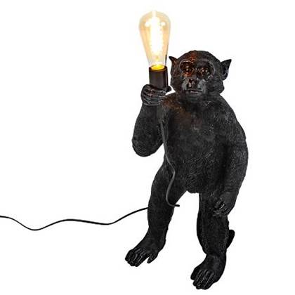 Foto WV Design Vloerlamp Monkey Standing Black